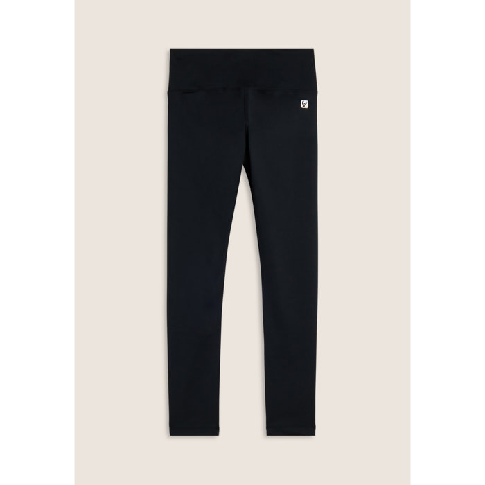 Leggings Sportivi 7/8 Total Black con Vita Alta