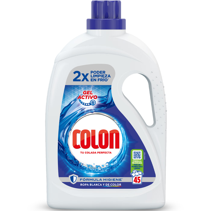 Colon Gel Activo Detergente para la lavadora Gel 90 lavados (2x45 dosis)