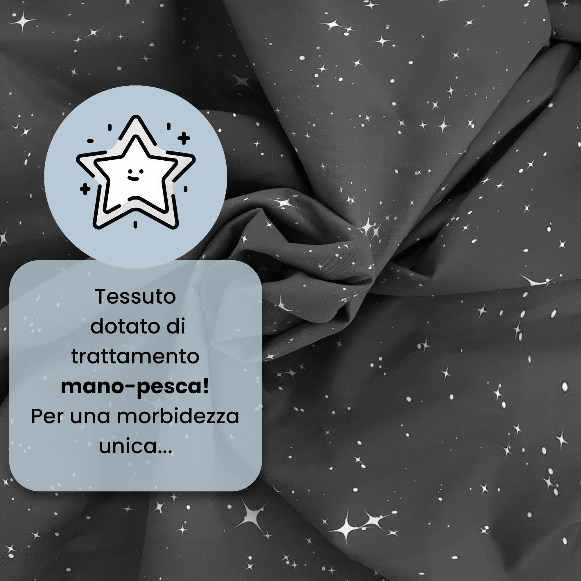 COMPLETO LETTO FASHION, 100% Microfibra, No Stiro - STARS GRIGIO