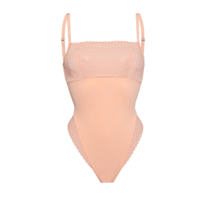 Body Sheer Opaque Romantic Net Bodysuit
