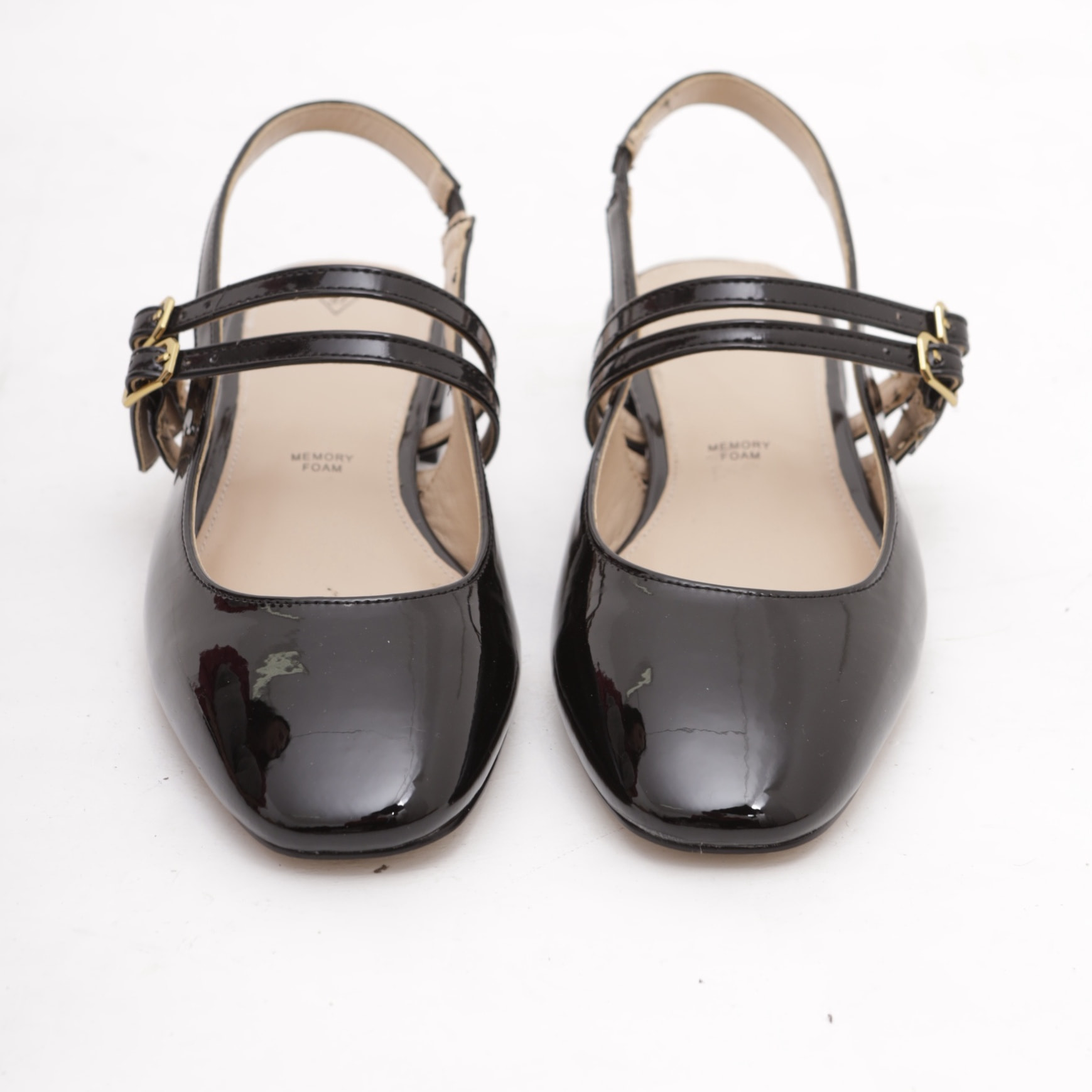 SLINGBACK FLAT NERO