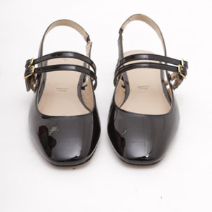 SLINGBACK FLAT NERO