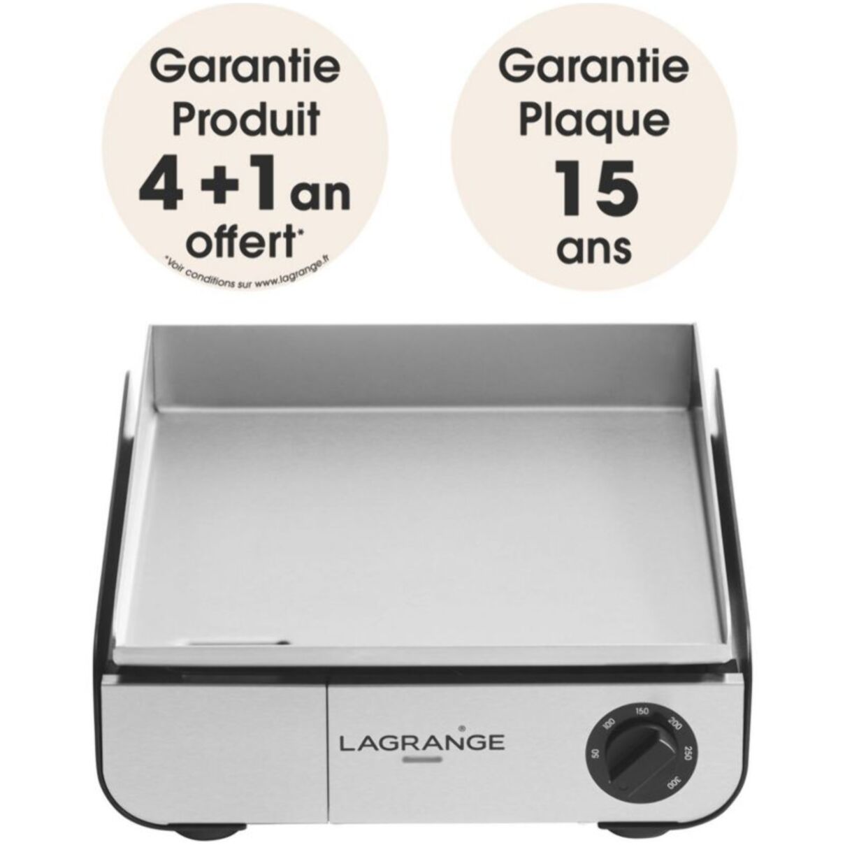 Plancha électrique LAGRANGE Pro 35S noir à poser, 40x35 cm + kit d'accessoires