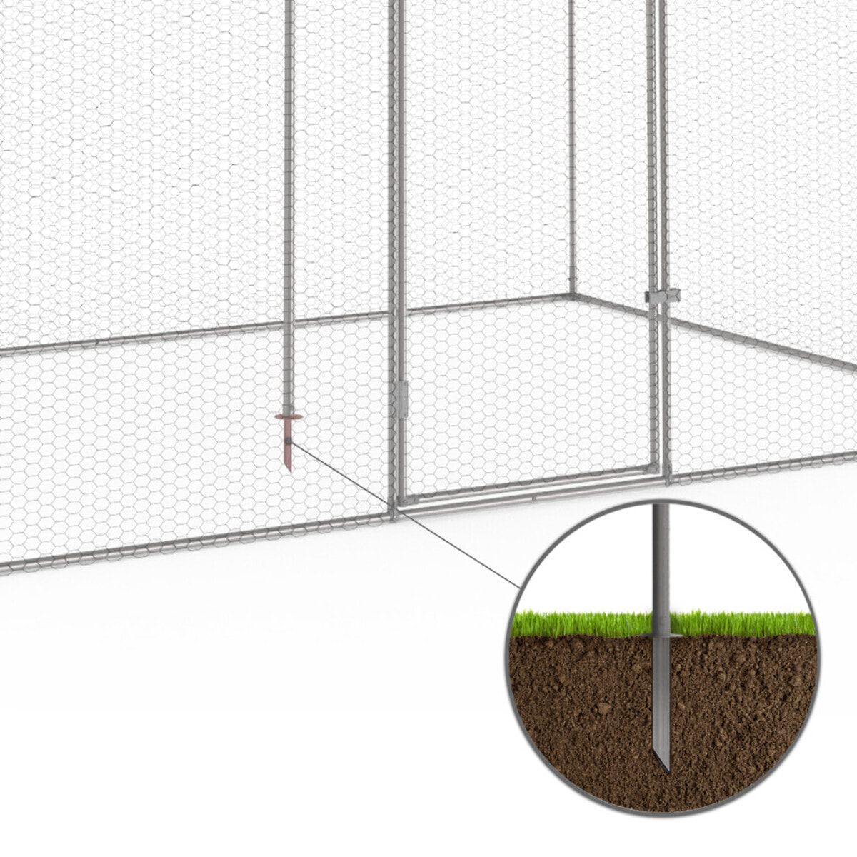 Volière grillagée 6m² - 3x2m