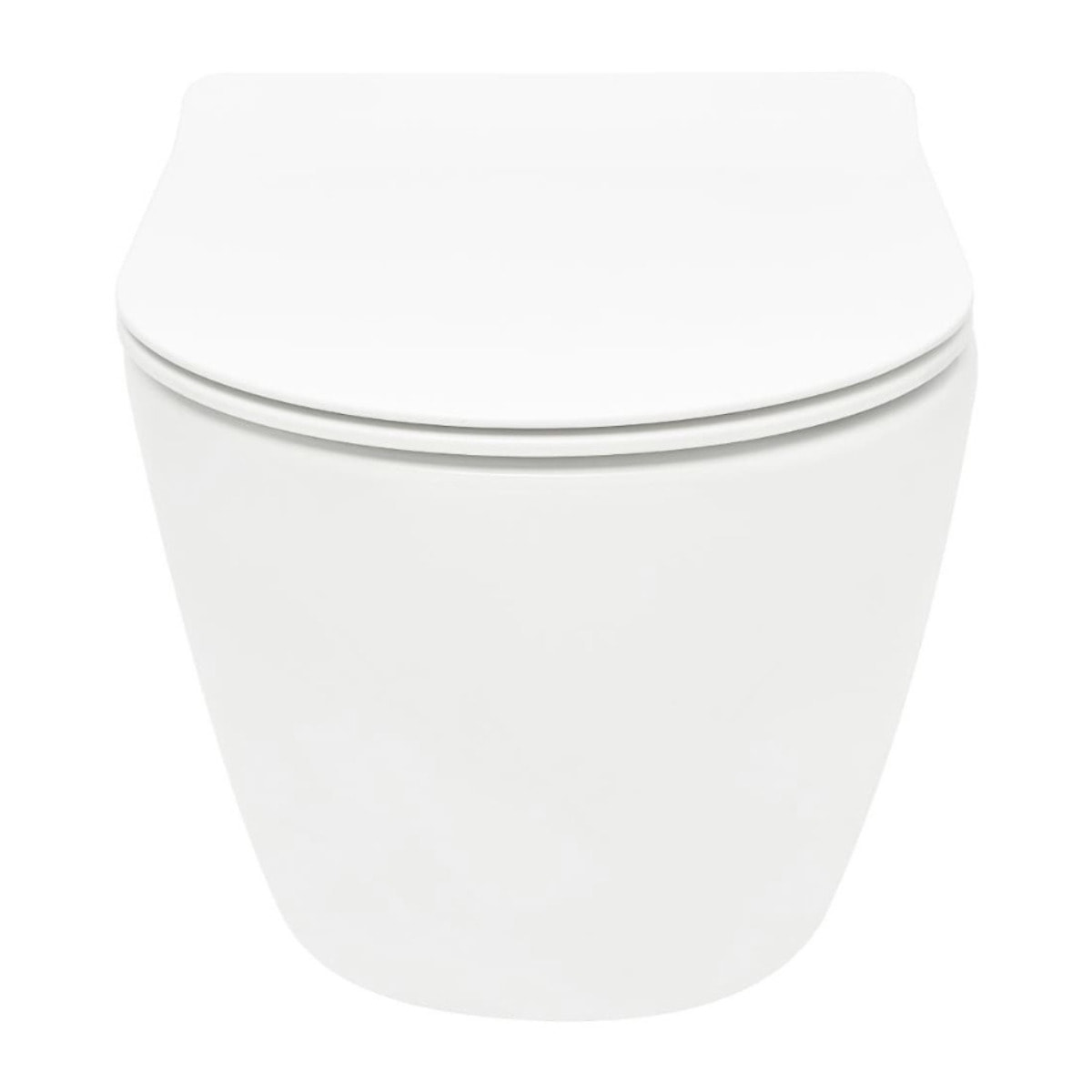 S-Line Pro WC suspendu sans bride Vortex en céramique avec abattant SoftClose et fixations invisibles, blanc (WC01T)