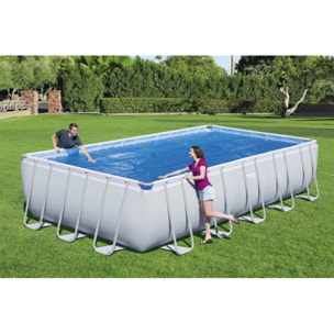 Bestway Bâche à bulles rectangle 703 x 366 cm pour piscine Power Steel 640 x 274 ou 732 x 366 cm