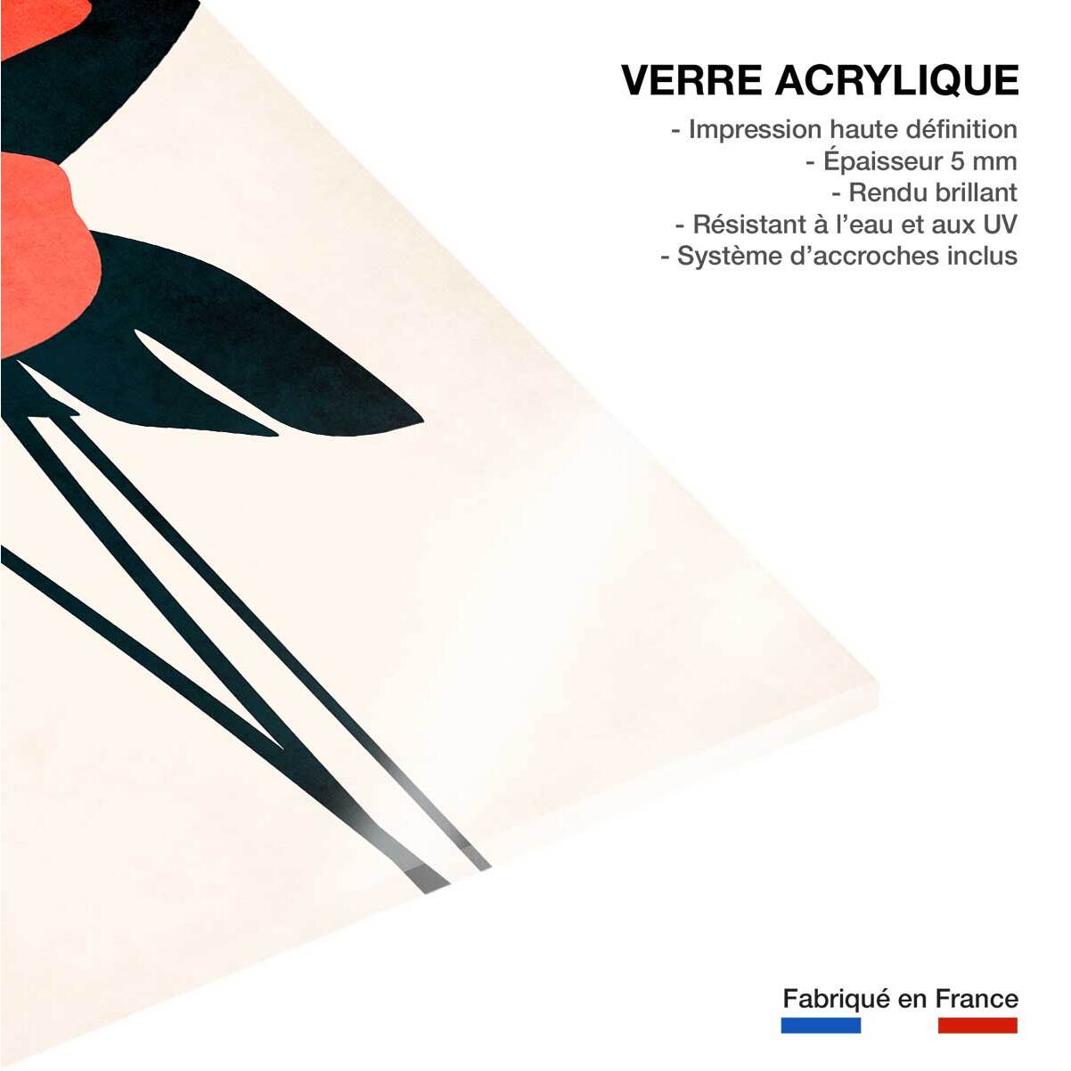 Tableau Coeur de fleurs Tableau plexiglas