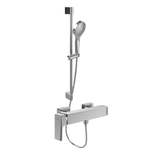 Mitigeur mécanique douche Subway 3.0 Chrome + Ensemble de douche Verve Showers 3 jets Chrome