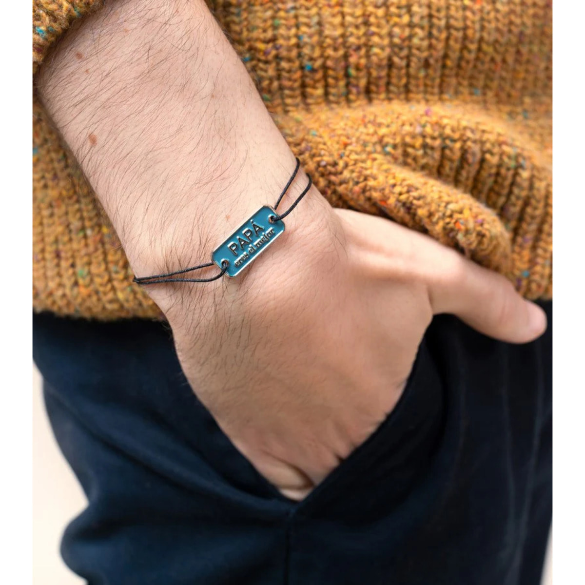 Pulsera charm "El mejor papá"