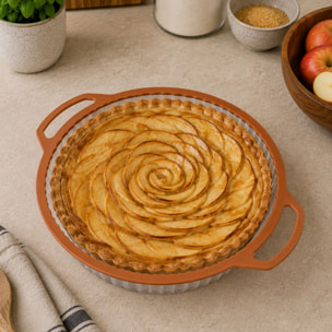 Moule à tarte mady 26cm en silicone et acier carbone