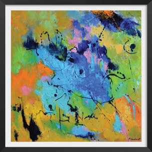 Affiche reproduction originale secret azur Affiche + cadre en bois - Noir