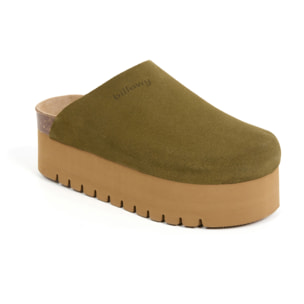 Zoccolo con plateau Donna Khaki BILLOWY CACHI