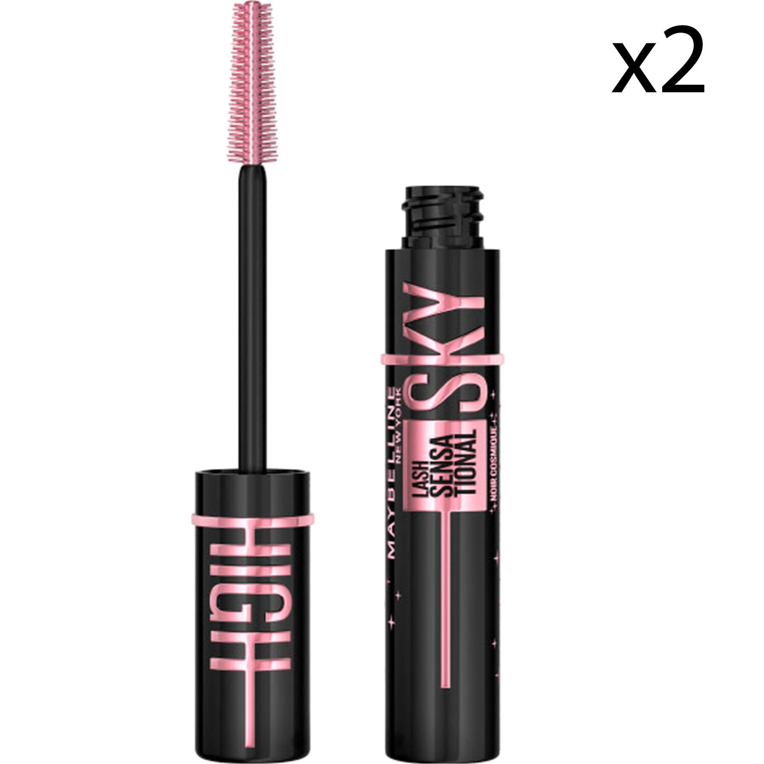 2x Mascara Volumizzante Nero Cosmic Black Allungante Sky High Lash Sensational Waterproof