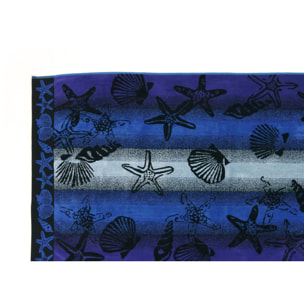 Telo Mare Spugna Jacquard Spiaggia Disegno New Shell