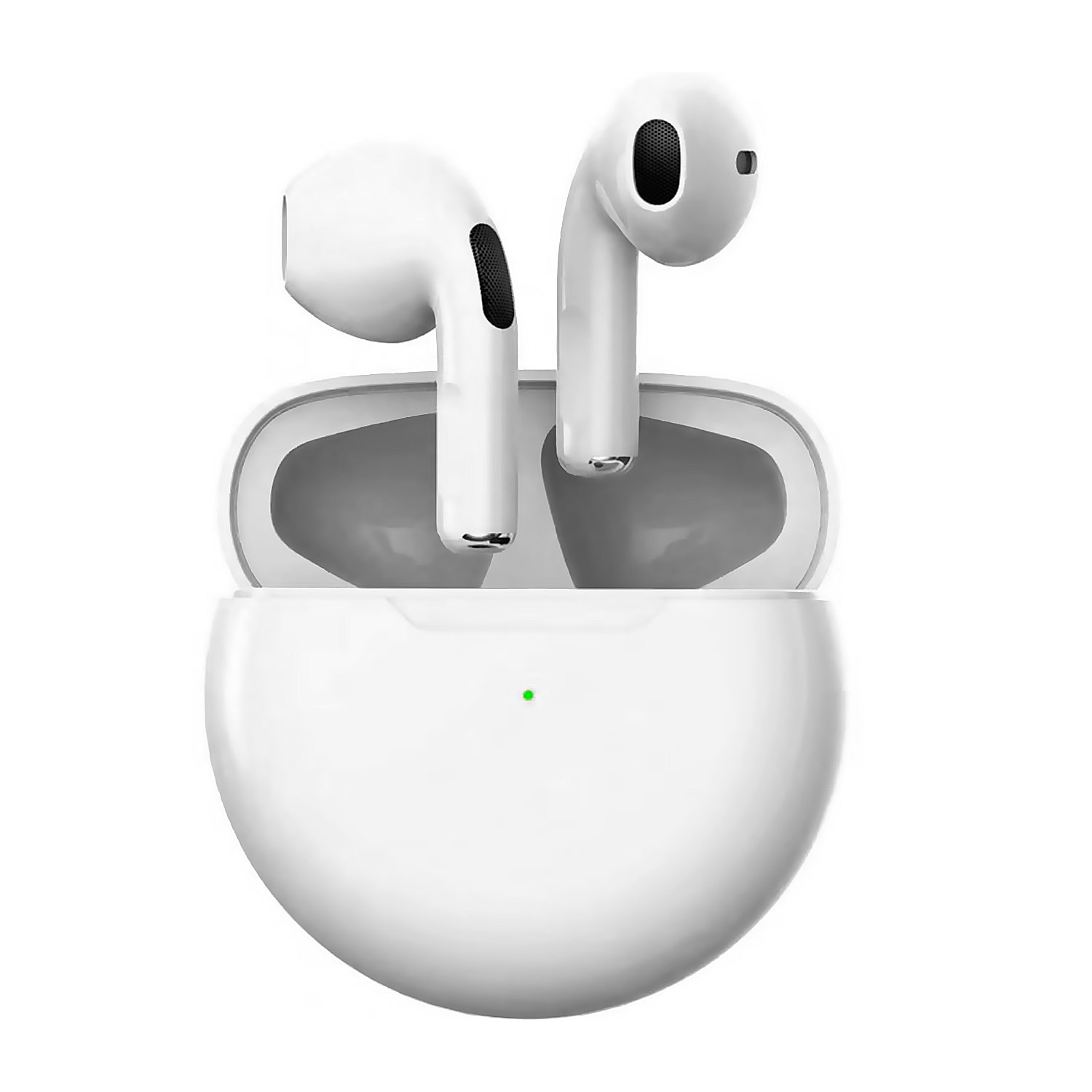 Cuffie TWS R6, Bluetooth 5.2. Controllo touch per musica e chiamate.