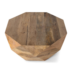 Mesas de Centro de Madera de Mango 80 Cm Estilo Rústico Moderno