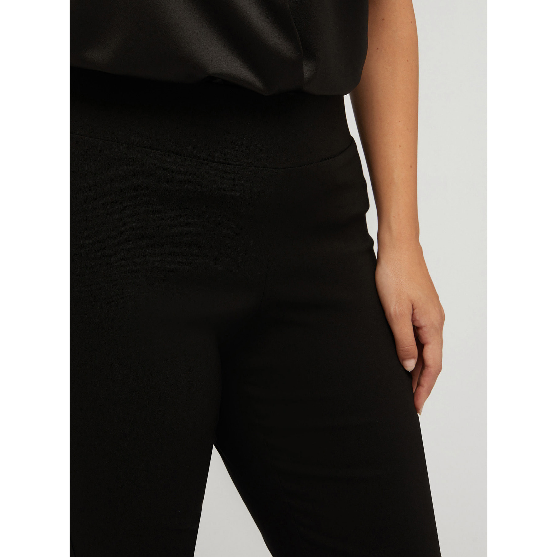 Fiorella Rubino - Pantaloni skinny in viscosa LENZING™ ECOVERO™ - Nero