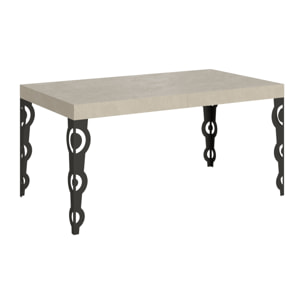 Mesa extensible 90x160/264 cm Karamay cachemira patas antracita