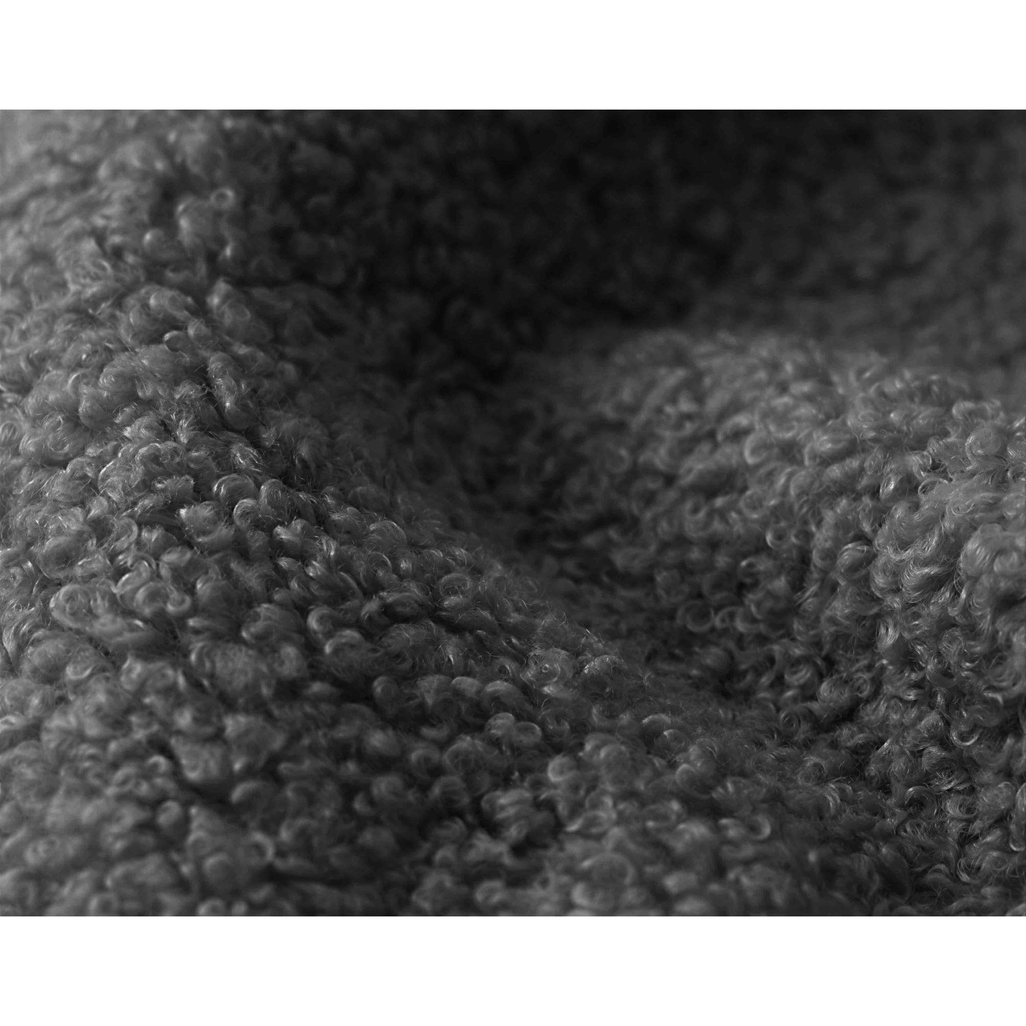 Yulin - Canapé d'angle ouvert droit 4 places convertible avec coffre en tissu bouclette - Gris