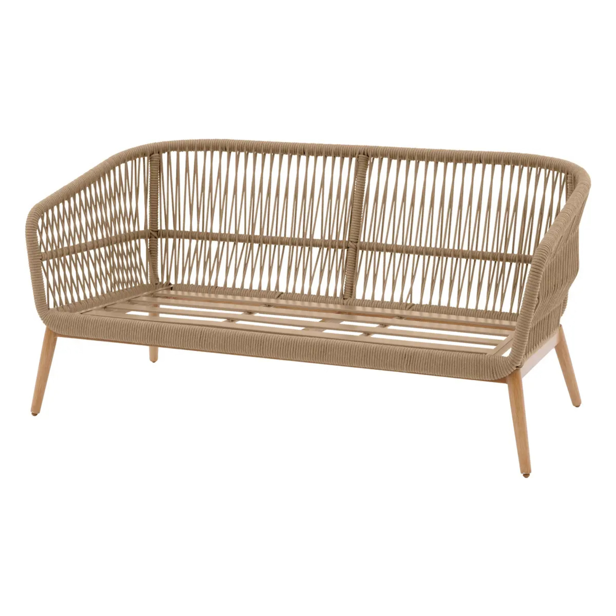 Salon de jardin "Orissa" Taupe 5 places en polyester et acier