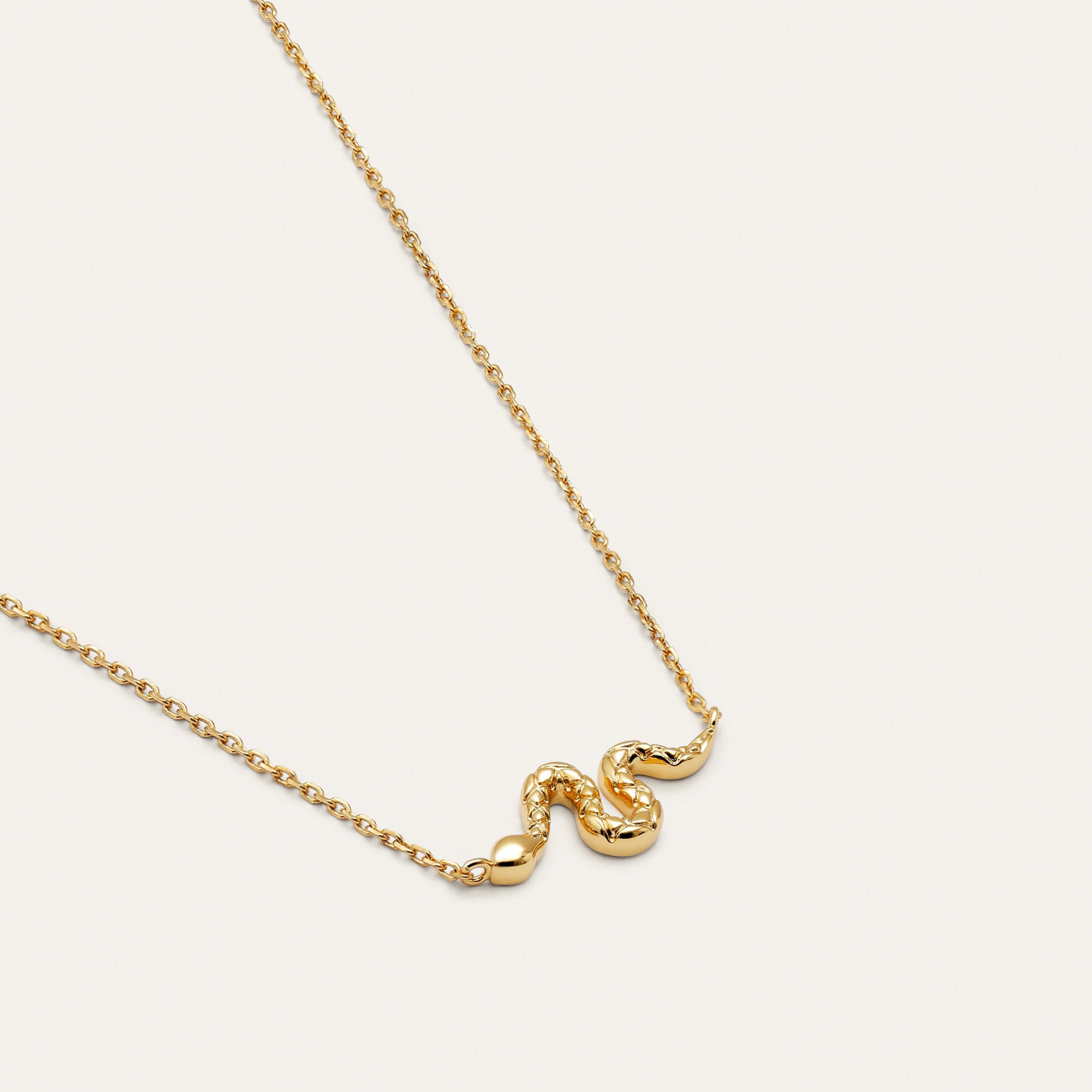 Collar Serpiente Baño Oro