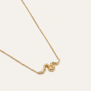 Collar Serpiente Baño Oro