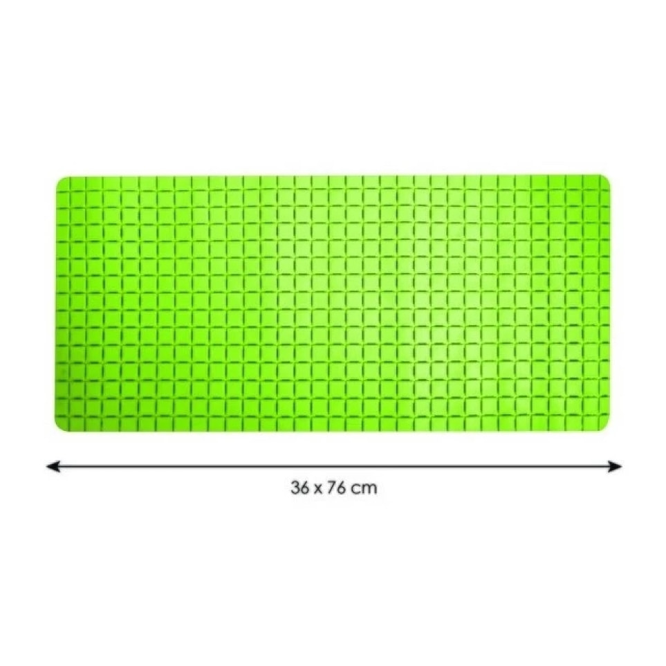 Tapis Fond de baignoire antidérapant Caoutchouc QUADRO 36x76cm Vert MSV