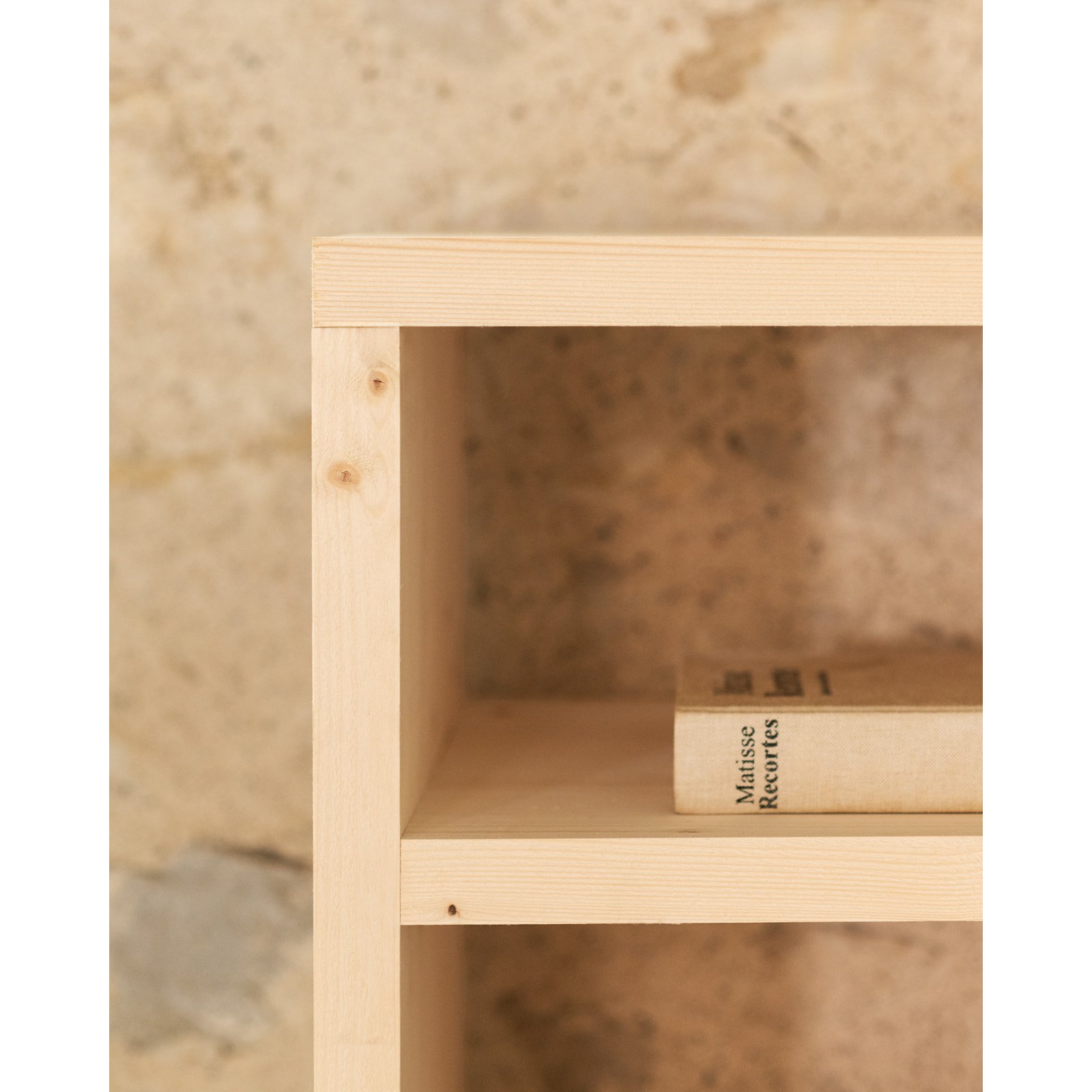 Estantería zapatero de madera maciza tono natural 80x60cm Alto: 80 Largo: 60 Ancho: 35