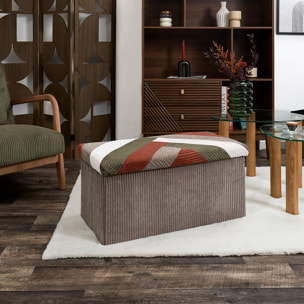 Coffre Banc Pliable Patchwork Cotele Scott