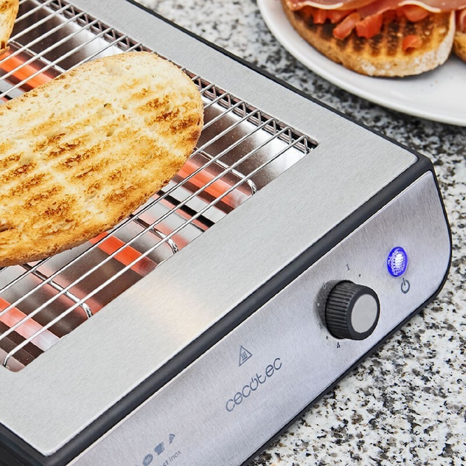 Cecotec Grille-pain plat Turbo EasyToast Inox
