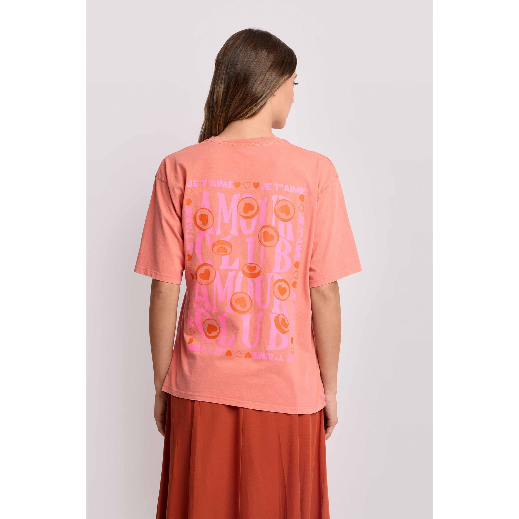 Kocca - T-shirt con maxi stampa sul retro Donna, Tinta unita, Girocollo