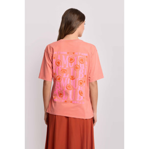 Kocca - T-shirt con maxi stampa sul retro Donna, Tinta unita, Girocollo