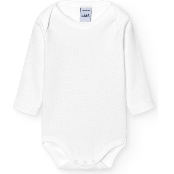 Body cruzado bebé manga larga topos