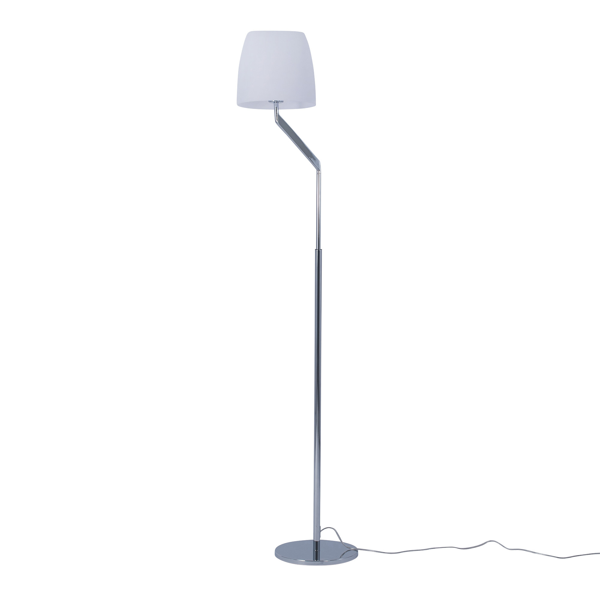 Ledsc4 LedsC4 - Lámpara de Pie Flavia para Interiores, Acabado Cromo Opal, Compatible con Bombillas Personalizables, Diseño Moderno y Duradero en Aluminio y Acero