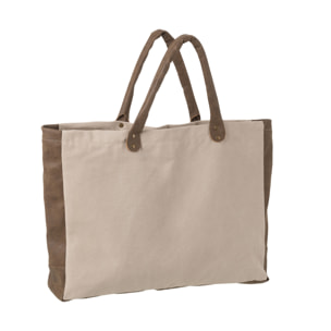 J-Line Sac De Plage Petites Anses Textile Beige