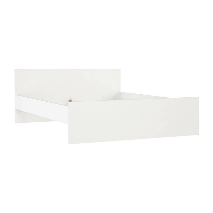 Letto matrimoniale Kaitak, Sommier per camera da letto, Giroletto per stanza, Struttura porta materasso, 207x166 h80 cm, Bianco