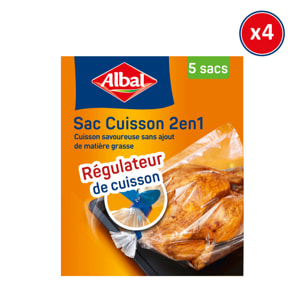 4x5 Sacs Cuisson L 2 en 1 Four et Micro-onde (35 x 43 cm) Albal