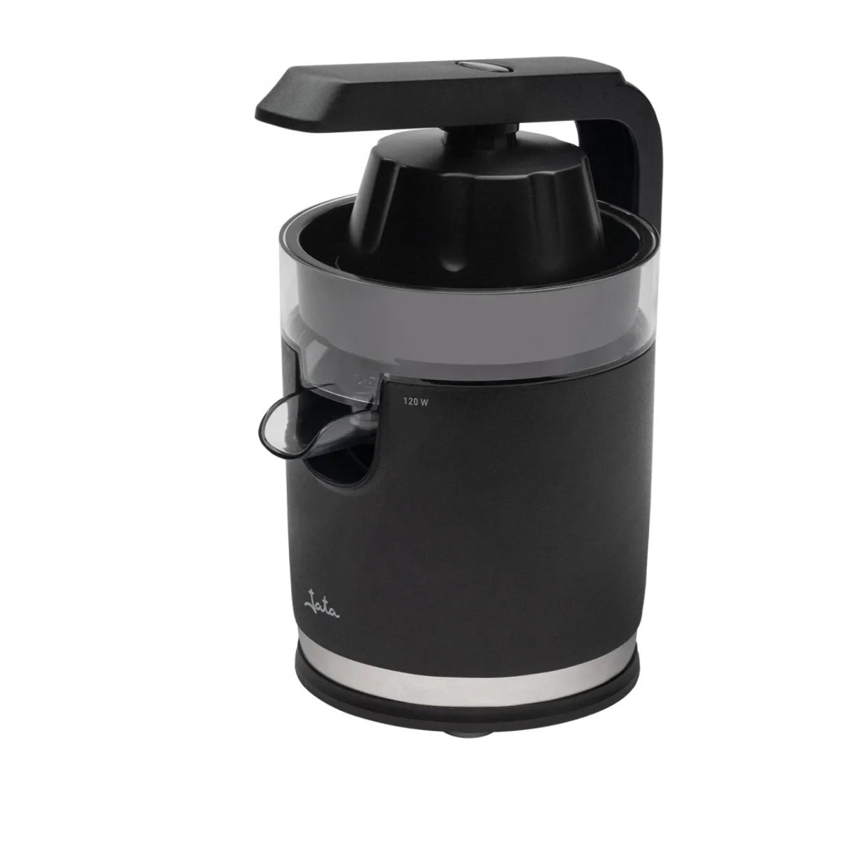 Exprimidor de naranjas eléctrico JATA JEEX1712 con brazo. Lleva 2 conos