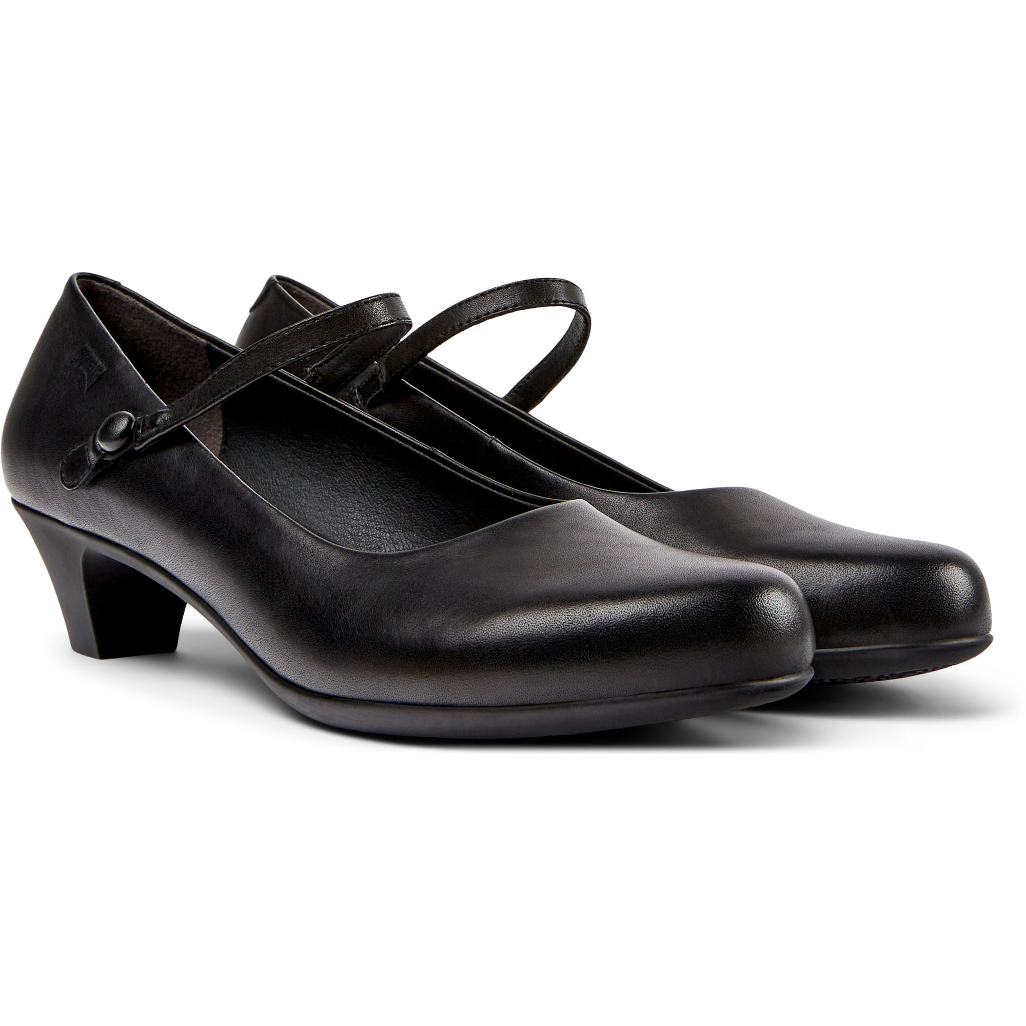 Zapatos de tacón - CAMPER Helena bajo - Negro - Cuero liso