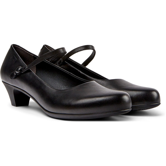 Zapatos de tacón - CAMPER Helena bajo - Negro - Cuero liso