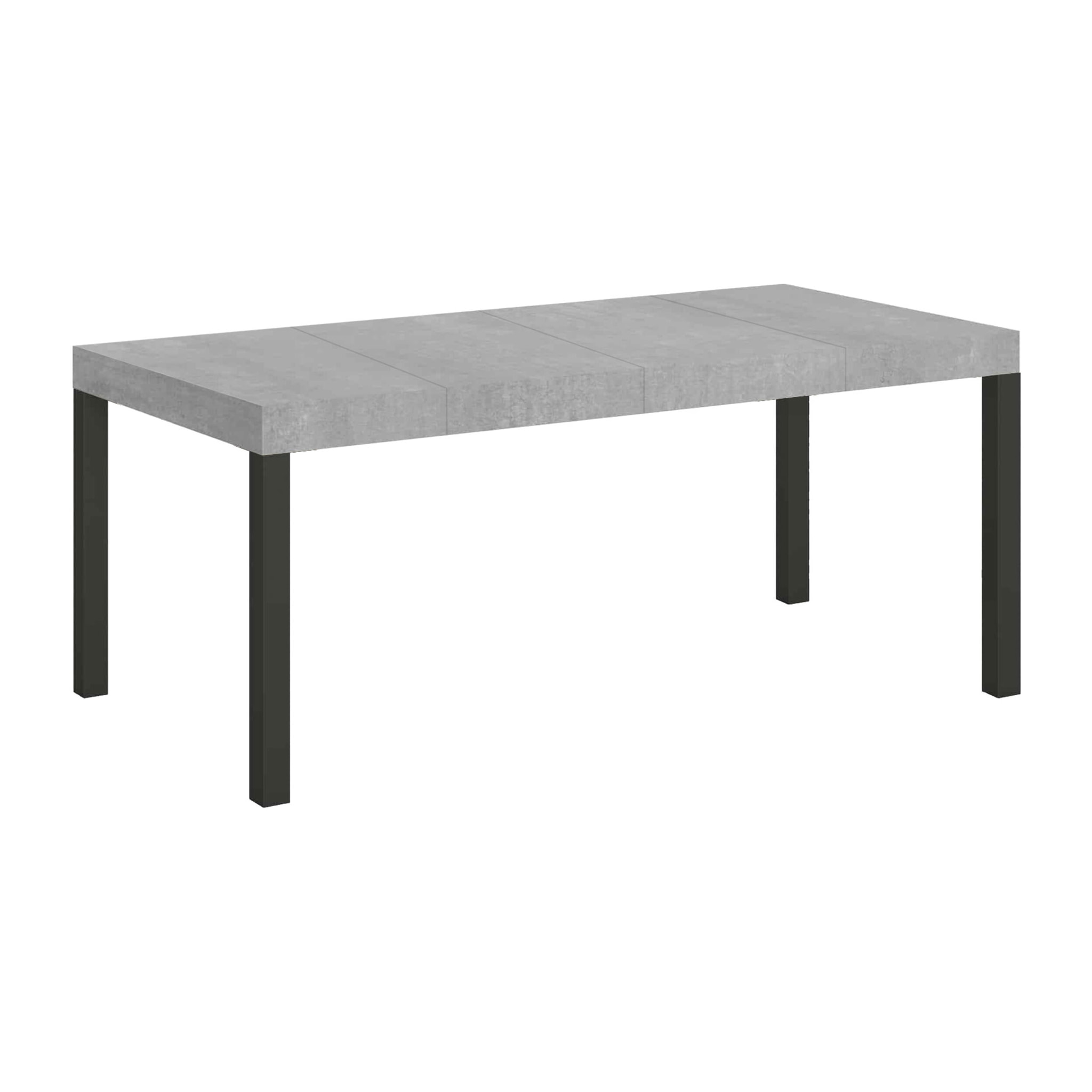 Mesa extensible 90x90/246 cm Everyday Premium Cemento estructura Antracita