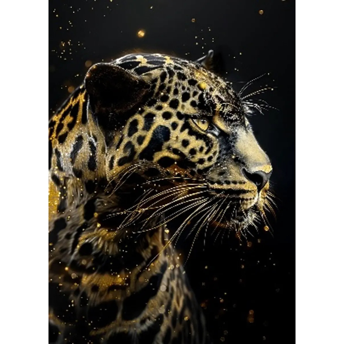 Toile imprimée encadrée Lupita noir 58x78cm