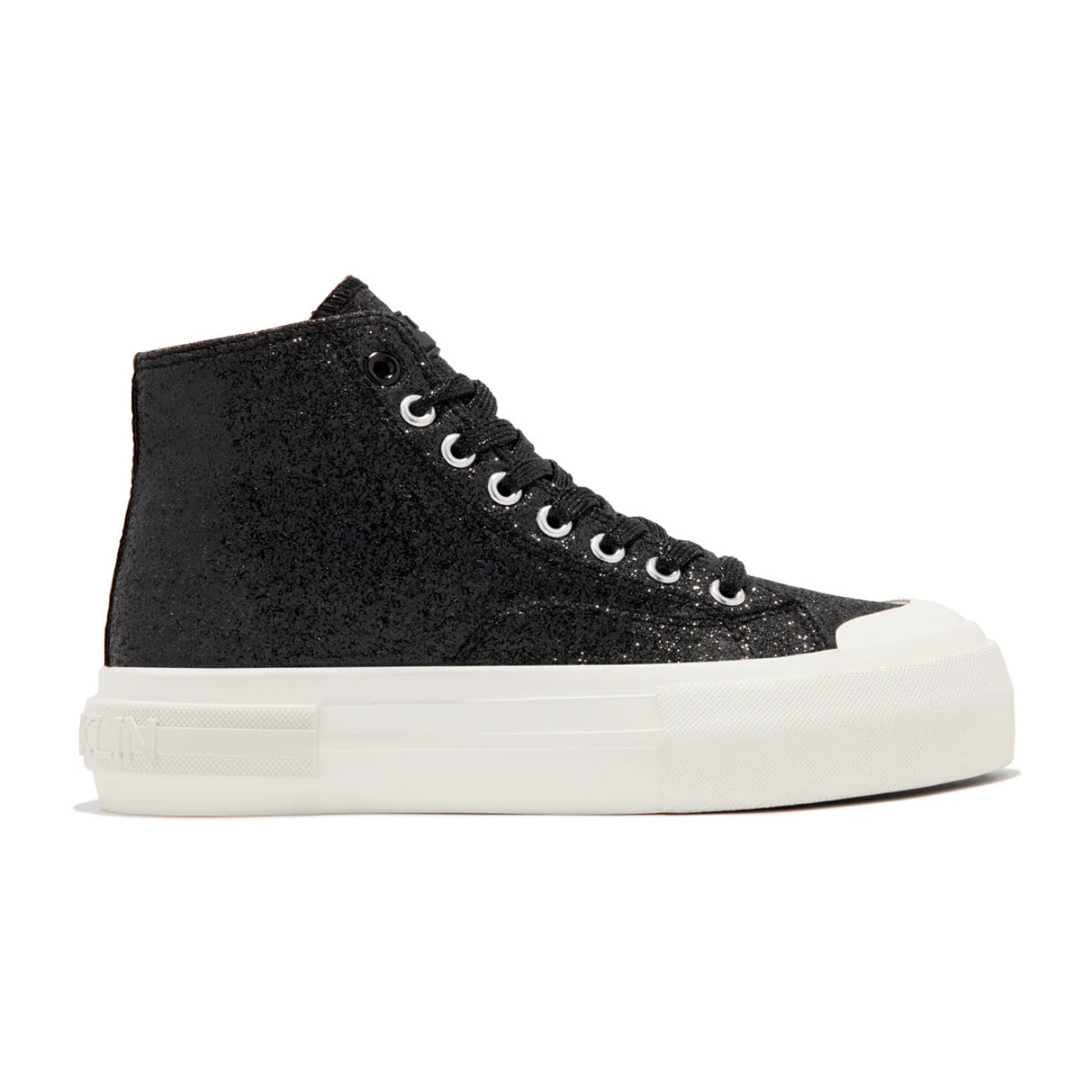 Zapatillas Altas Mujer One Way High Glitter Negro D.Franklin