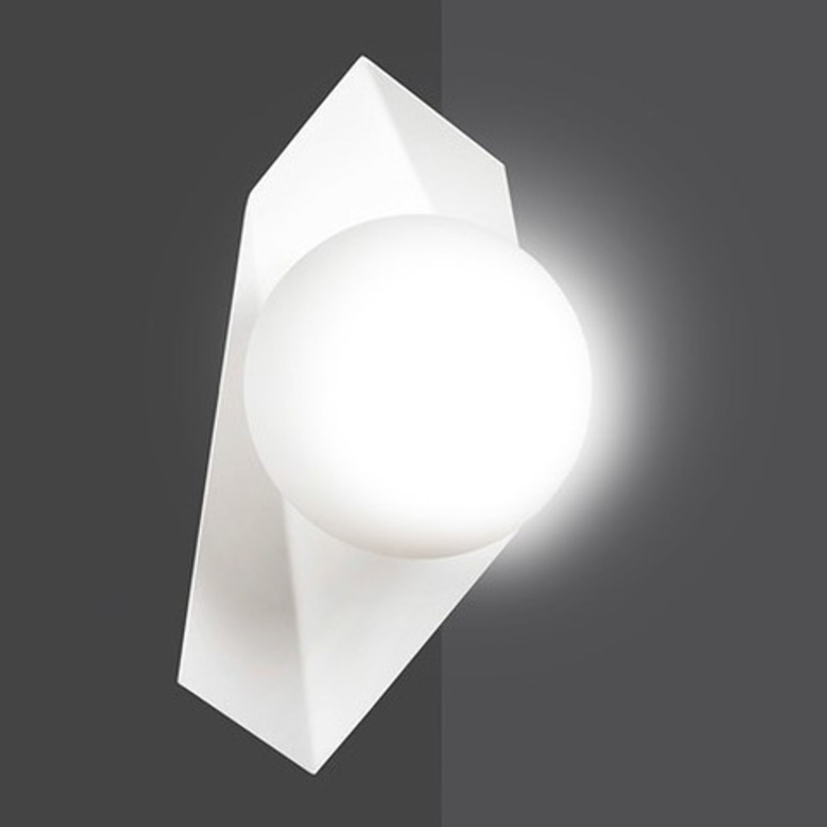 Lampada da parete Drifton in acciaio bianco opaco