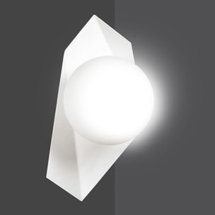 Lampada da parete Drifton in acciaio bianco opaco