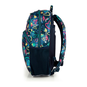 Mochila adaptable a carro Gabol TIZAS con corazones y resistente al agua