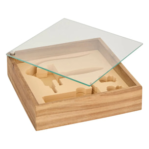Coffret sommelier Jules 4 porte(s) marron L24xp6,8xH24cm
