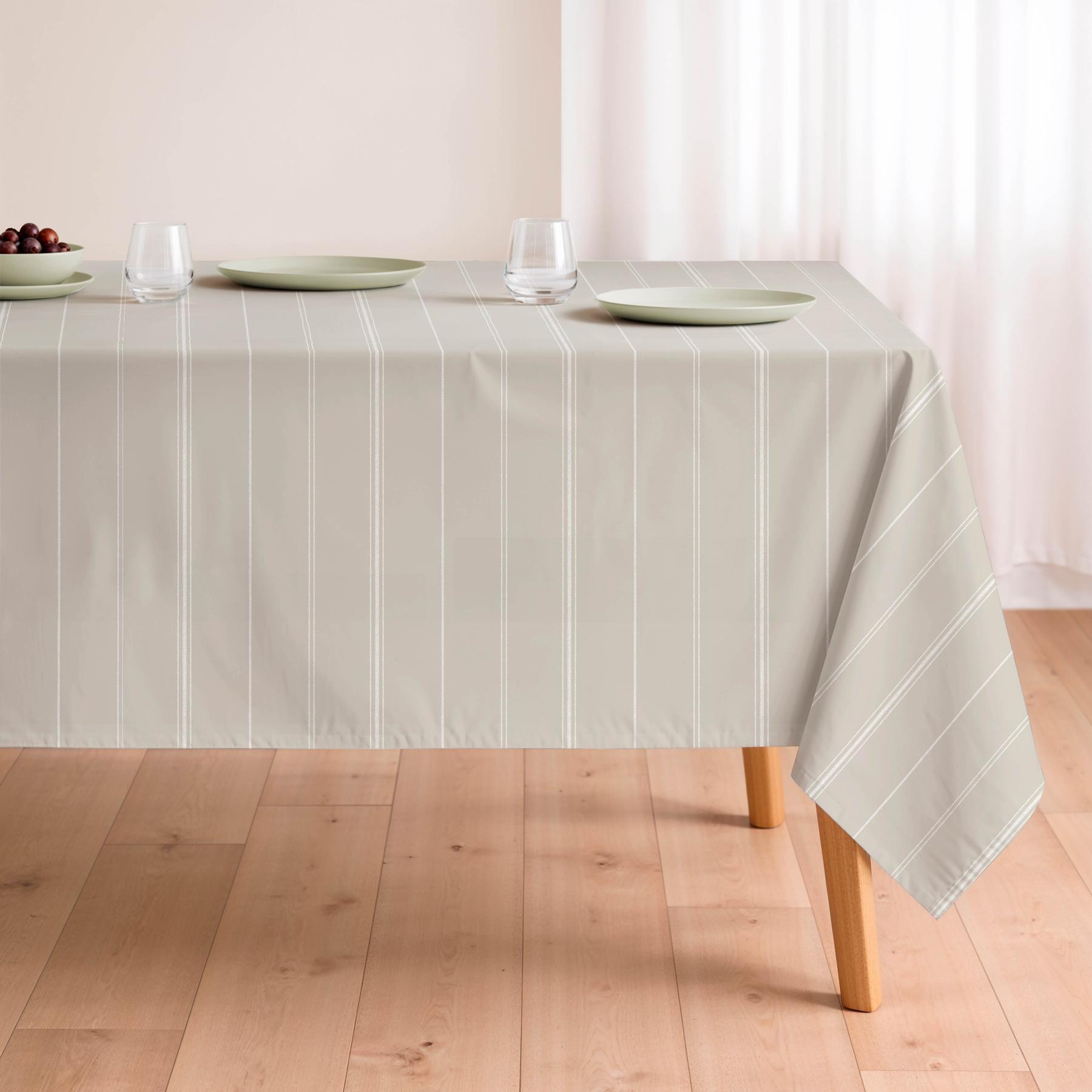 Nappe imprimée anti-tâches SIRA BEIGE