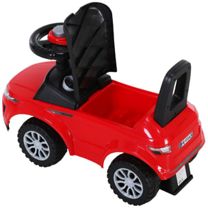 Porteur enfants voiture 12-36 mois coffre klaxon rouge