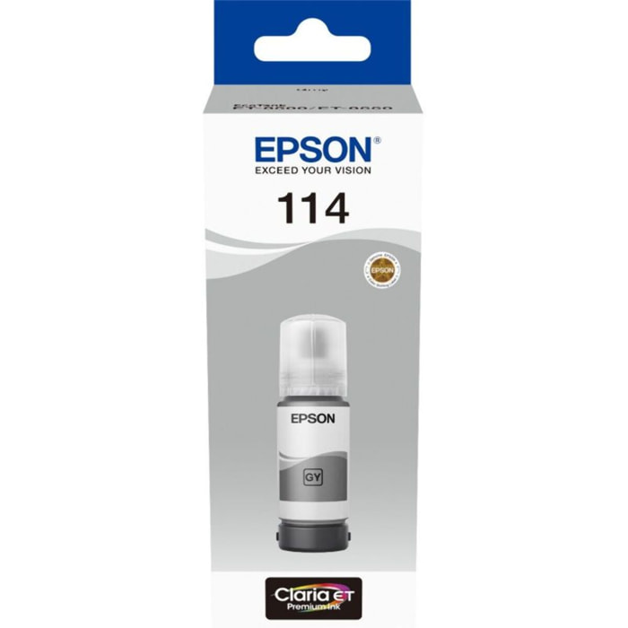 Cartouche d'encre EPSON Bouteille d'Encre Ecotank 114 Grise - C13T07B540